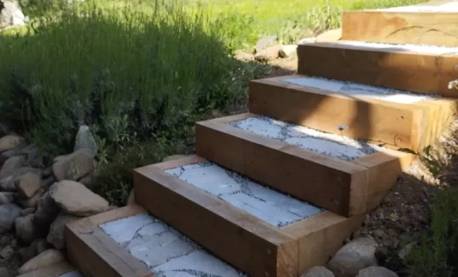 Création d'escalier paysagers, Embrun, Pierre Bois & Jardins